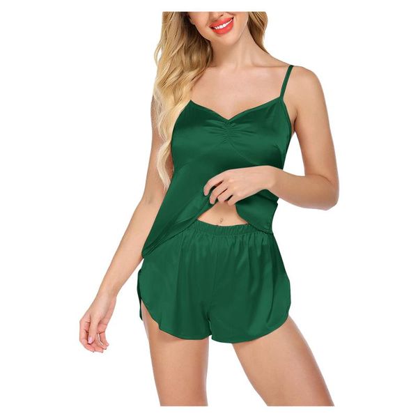 summer new ladies sling v-neck split multicolor silky polyester summer solid casual quick-drying pajama set loose pajamas, White;black
summer new ladies sling v-neck split multicolor silky polyester summer solid casual quick-drying pajama set loose pajamas, White;black
