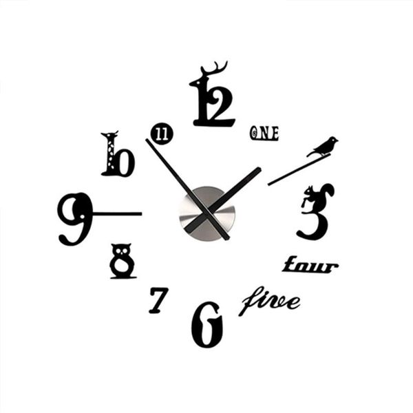 wall clocks minimalist big clock digital diy sticker acrylic living room decoration animal reloj de pared home ae50wc
wall clocks minimalist big clock digital diy sticker acrylic living room decoration animal reloj de pared home ae50wc