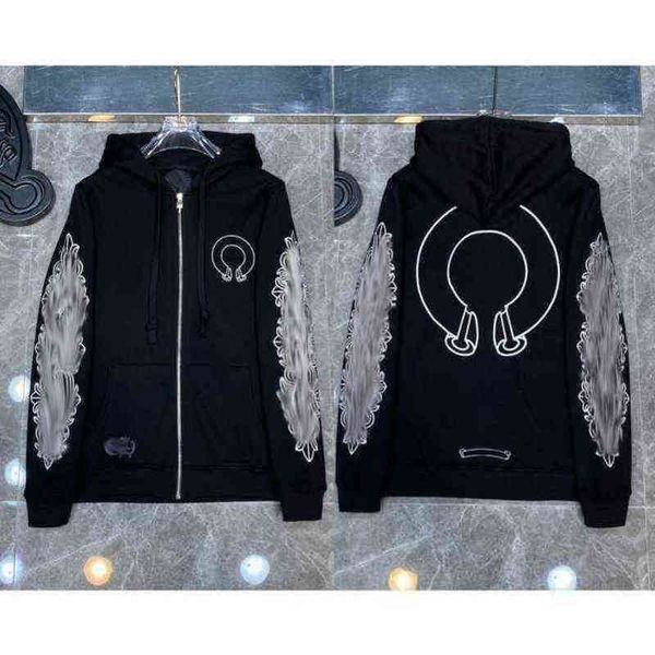 classic luxury designer fashion hoodies mens zipper ch horseshoe sanskrit cross print pullover hooded sweatshirts sweater woman loose jackts, Black
classic luxury designer fashion hoodies mens zipper ch horseshoe sanskrit cross print pullover hooded sweatshirts sweater woman loose jackts, Black