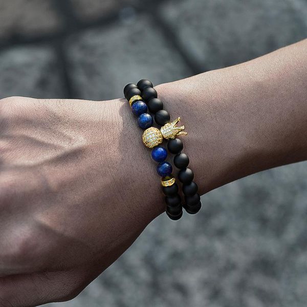 charm bracelets luxury 2 pcs/set crown disco ball men bracelet classic 8mm pave cz natural stone strand for jewelry gift, Golden;silver
charm bracelets luxury 2 pcs/set crown disco ball men bracelet classic 8mm pave cz natural stone strand for jewelry gift, Golden;silver