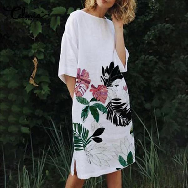 celmia bohemian floral printed midi dress women's vintage summer sundress 2021 fashion 3/4 sleeve casual loose beach vestidos, Black;gray
celmia bohemian floral printed midi dress women's vintage summer sundress 2021 fashion 3/4 sleeve casual loose beach vestidos, Black;gray