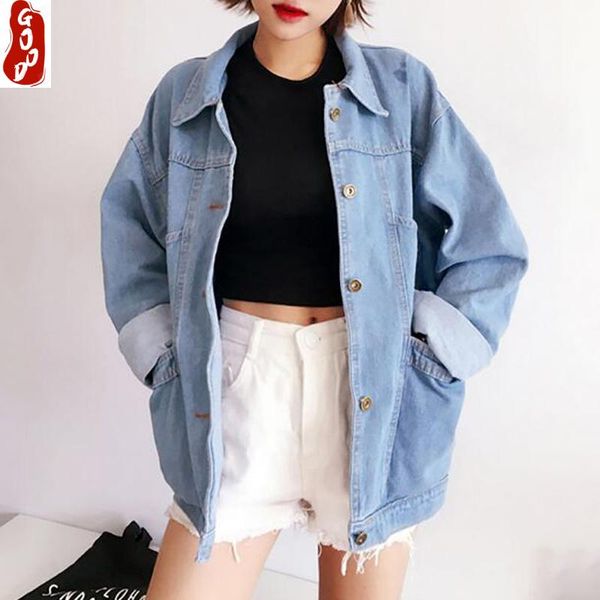 women's jackets denim jacket for women 2021 spring long sleeve female office ladies autumn coat fashion loose style coats lpl315, Black;brown
women's jackets denim jacket for women 2021 spring long sleeve female office ladies autumn coat fashion loose style coats lpl315, Black;brown