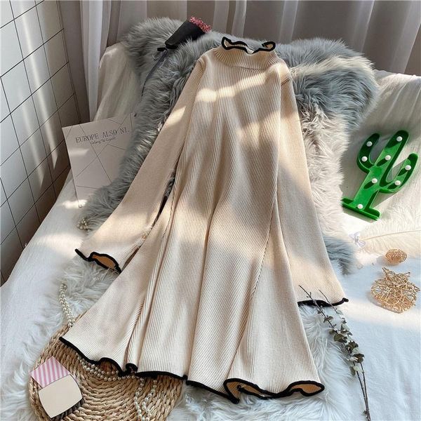 casual dresses solid knitted a-line women dress autumn winter 2021 ruffles long-sleeved elegant female clothing quality, Black;gray
casual dresses solid knitted a-line women dress autumn winter 2021 ruffles long-sleeved elegant female clothing quality, Black;gray