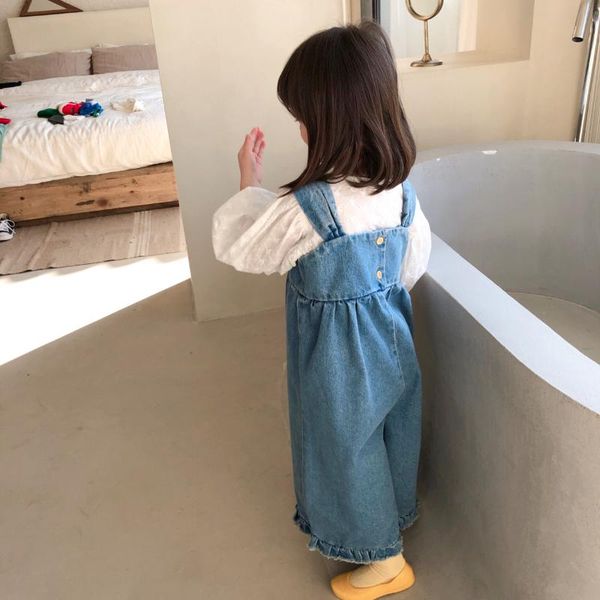 girls clothing 2021 spring loose korean leisure baby wide leg pants children jeans, Blue
girls clothing 2021 spring loose korean leisure baby wide leg pants children jeans, Blue