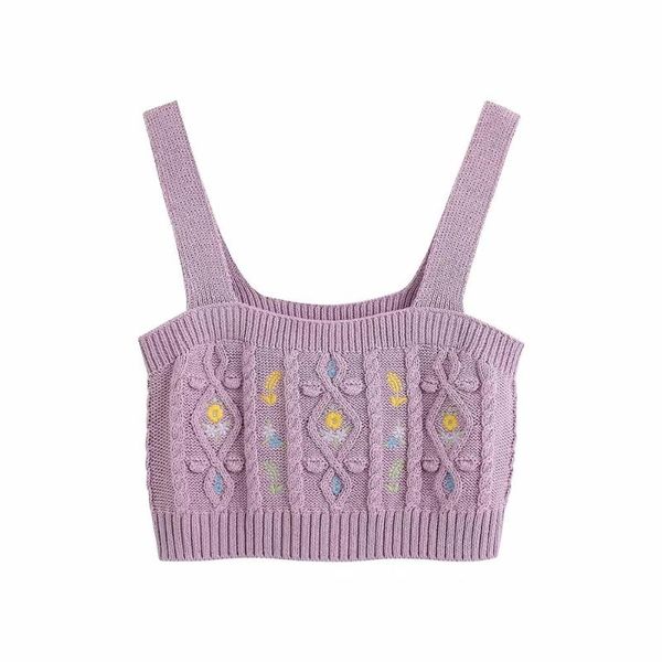 women's tanks & camis 2021 women summer purple embroidery knitted straps camisole vest casual fashion female woman clothes, White
women's tanks & camis 2021 women summer purple embroidery knitted straps camisole vest casual fashion female woman clothes, White