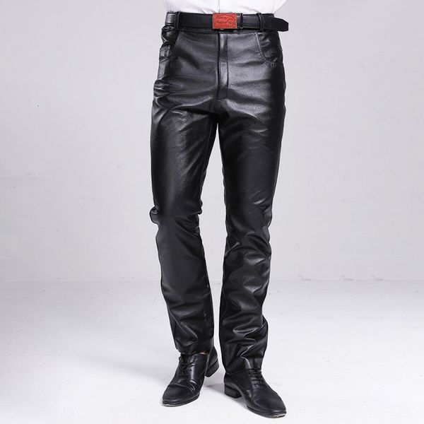 2021 new men working elastic waist casual straight leather trousers brand winter thick motor pants warm liner 2gwz, Black
2021 new men working elastic waist casual straight leather trousers brand winter thick motor pants warm liner 2gwz, Black
