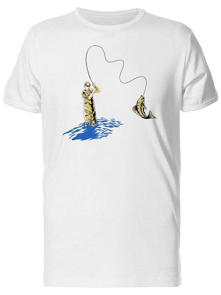 men's t-shirts fisherman pulling out a fish humor graphic novelty funny men t-shirt, White;black
men's t-shirts fisherman pulling out a fish humor graphic novelty funny men t-shirt, White;black