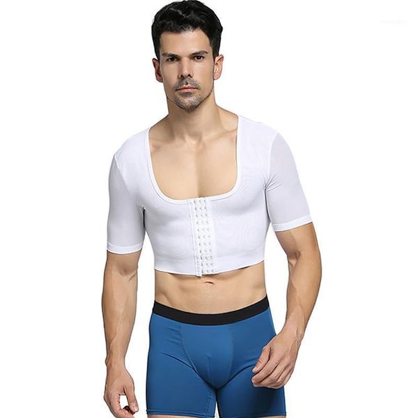 men's body shapers men slim shaper u-neck white seamless shapewear breathable mesh shaping shirt belly control waist trainer corset, Black;brown
men's body shapers men slim shaper u-neck white seamless shapewear breathable mesh shaping shirt belly control waist trainer corset, Black;brown