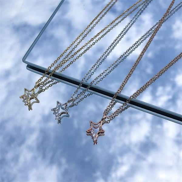 pendant necklaces fashionable simple shiny hollow star necklace clavicle chain jewelry for women, Silver
pendant necklaces fashionable simple shiny hollow star necklace clavicle chain jewelry for women, Silver