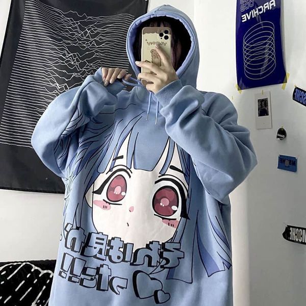 women's hoodies & sweatshirts female kawaii hoodies spring and fall two-dimensional anime girl print loose thick with hoodie student ja, Black
women's hoodies & sweatshirts female kawaii hoodies spring and fall two-dimensional anime girl print loose thick with hoodie student ja, Black