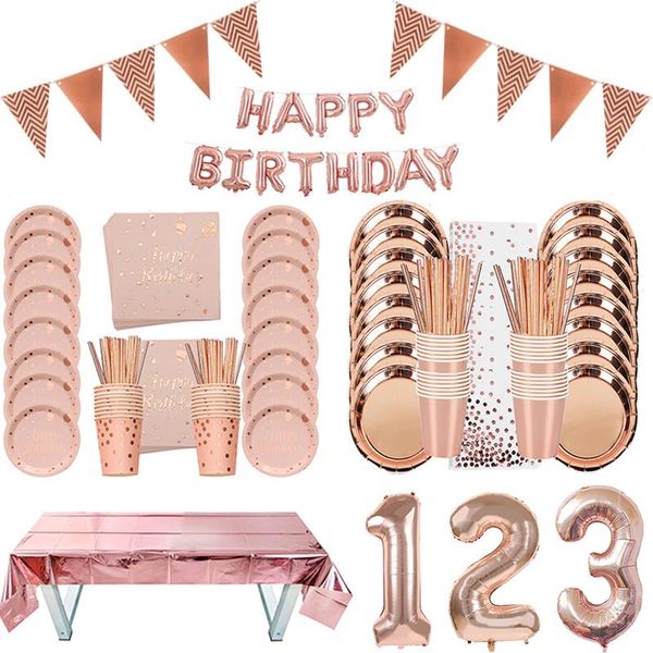 party decoration rose gold disposable tableware plate number balloon girl birthday wedding decor celebration baby shower
party decoration rose gold disposable tableware plate number balloon girl birthday wedding decor celebration baby shower