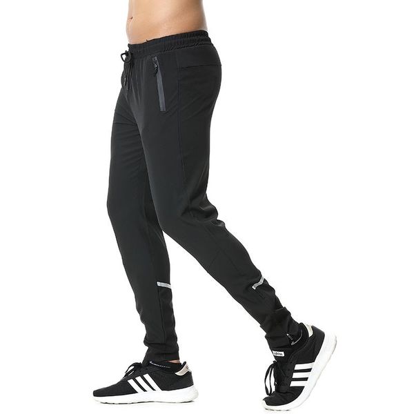 running pants men sport zipper pockets reflective strip pant male fitness jogging gym leggings football length trousers, Black;blue
running pants men sport zipper pockets reflective strip pant male fitness jogging gym leggings football length trousers, Black;blue