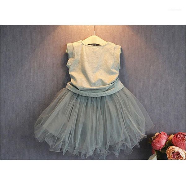 skirts toddler girl summer tutu with sleeveless t-shirt 2pcs set1, Blue 
skirts toddler girl summer tutu with sleeveless t-shirt 2pcs set1, Blue