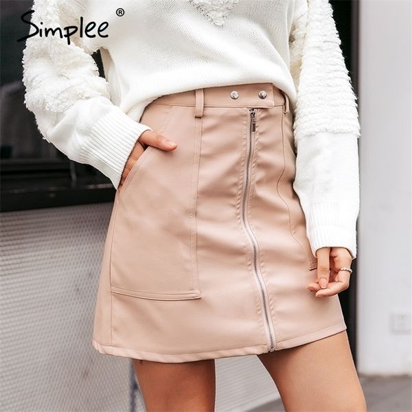 simplee vintage autumn leather women pencil skirt high waist zipper bodycon mini skirt fashion pocket winter ladies streetwear 210310, Black
simplee vintage autumn leather women pencil skirt high waist zipper bodycon mini skirt fashion pocket winter ladies streetwear 210310, Black