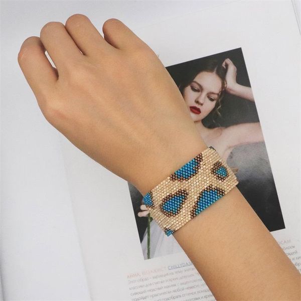 link, chain zhongvi leopard pattern bracelets for women 2021 fashion boho femme jewellery charm bracelet jewelry adjustable miyuki pulseras, Black
link, chain zhongvi leopard pattern bracelets for women 2021 fashion boho femme jewellery charm bracelet jewelry adjustable miyuki pulseras, Black