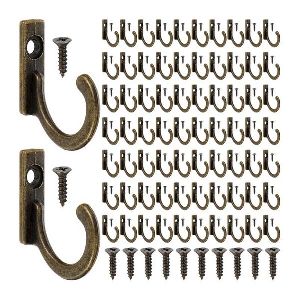100 pieces wall mounted single hook robe hooks coat hooks and 100 pieces screws for hanging key jewelry (bronze)
100 pieces wall mounted single hook robe hooks coat hooks and 100 pieces screws for hanging key jewelry (bronze)