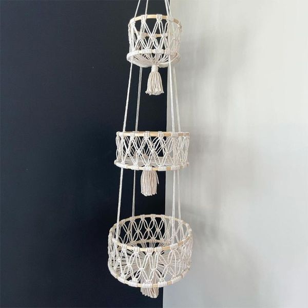 storage baskets bohemian 3 tier hanging fruit basket woven macrame tassels kitchen vegetable organizer plant holder stand rack
storage baskets bohemian 3 tier hanging fruit basket woven macrame tassels kitchen vegetable organizer plant holder stand rack