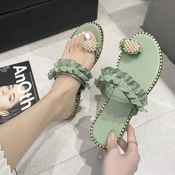 women slippers pineapple pearl flat toe bohemian casual shoes for women beach sandals ladies slides platform sandalias de mujer, Black
women slippers pineapple pearl flat toe bohemian casual shoes for women beach sandals ladies slides platform sandalias de mujer, Black