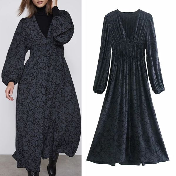 New Black 2021 Printed Women Long Puff Sleeve Vintage Midi Dress Woman Hem Front Vent Ruched Casual Dresses 9c3m K9G9, Black;gray
New Black 2021 Printed Women Long Puff Sleeve Vintage Midi Dress Woman Hem Front Vent Ruched Casual Dresses 9c3m K9G9, Black;gray