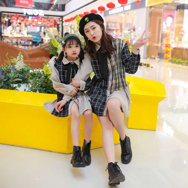 parent child girls' women's children's autumn drs 2021 foreign sle mother daughter fashionable shirt skirt, Blue
parent child girls' women's children's autumn drs 2021 foreign sle mother daughter fashionable shirt skirt, Blue