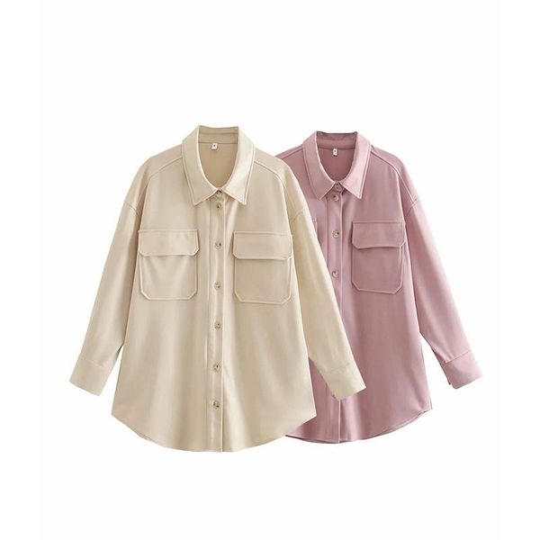 women's blouses & shirts autumn pocket oversize long sleeve office ladies blusas mujer casual button shirt streetwear, White
women's blouses & shirts autumn pocket oversize long sleeve office ladies blusas mujer casual button shirt streetwear, White