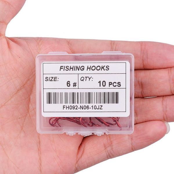 10pcs/ box fishing hooks high steel carbon material treble fishing hook round folded saltwater bass red 2 # -10 # tack jllqec
10pcs/ box fishing hooks high steel carbon material treble fishing hook round folded saltwater bass red 2 # -10 # tack jllqec