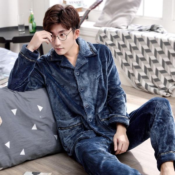 men's pajamas autumn winter long sleeve sleepwear coral fleece cardigan pyjamas men lounge pajama sets plus size -3xl sleep set, Black;brown
men's pajamas autumn winter long sleeve sleepwear coral fleece cardigan pyjamas men lounge pajama sets plus size -3xl sleep set, Black;brown