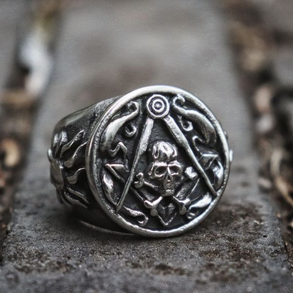 heavy masonic stainless steel ring ason crossbones skull signet rings men's biker jewelry, Silver
heavy masonic stainless steel ring ason crossbones skull signet rings men's biker jewelry, Silver