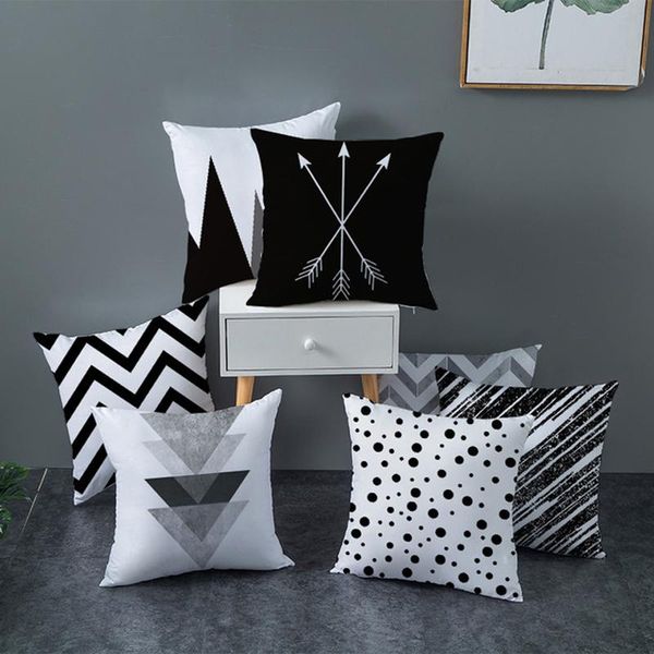 black and white geometric cushion cover polyester peach skin striped dotted grid triangular pillow covers throw cases 45x45cm
black and white geometric cushion cover polyester peach skin striped dotted grid triangular pillow covers throw cases 45x45cm