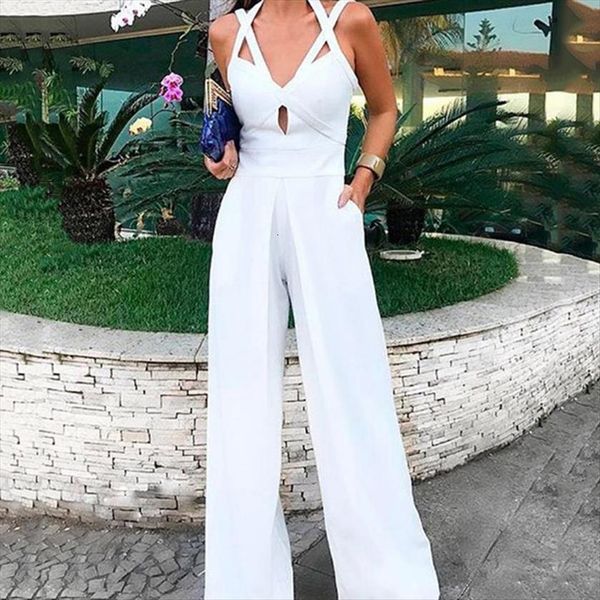 summer hollow out halter women jumpsuits full length pants playsuit womens slim v neck party rompers overalls, Black;white
summer hollow out halter women jumpsuits full length pants playsuit womens slim v neck party rompers overalls, Black;white