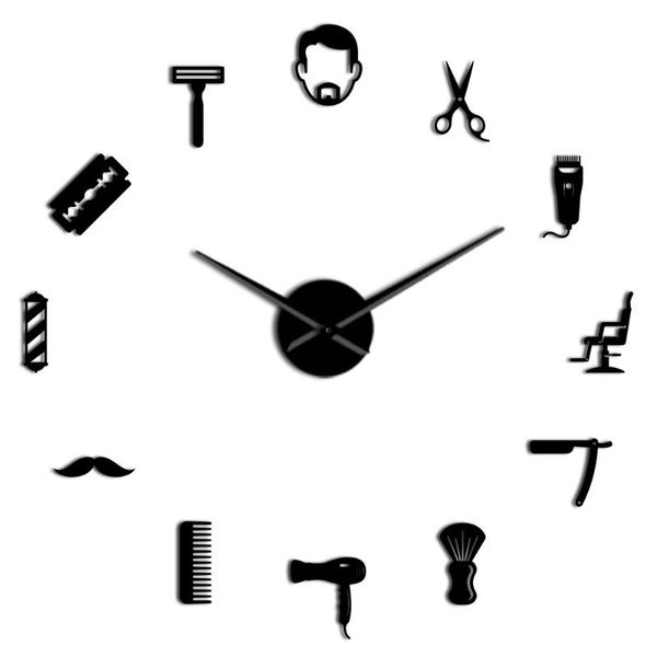 2021 3d selling diy large wall clock beard style barber shop large wall clock acrylic sticker decorative barber tools
2021 3d selling diy large wall clock beard style barber shop large wall clock acrylic sticker decorative barber tools