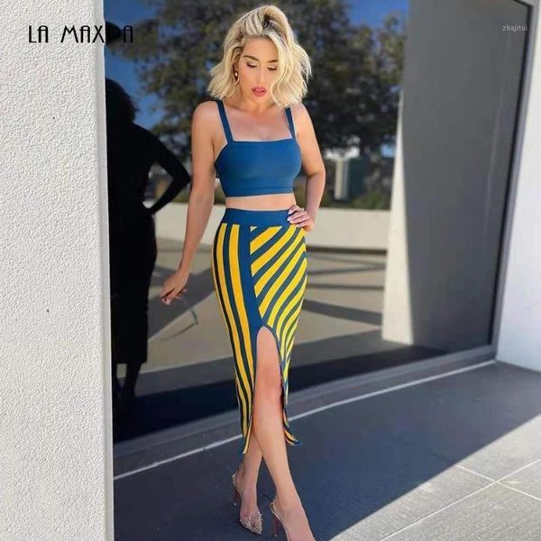 two piece dress women's 2021 elegant striped bodycon bandage 2-piece set summer club party crop and split skirt two-piece, White
two piece dress women's 2021 elegant striped bodycon bandage 2-piece set summer club party crop and split skirt two-piece, White