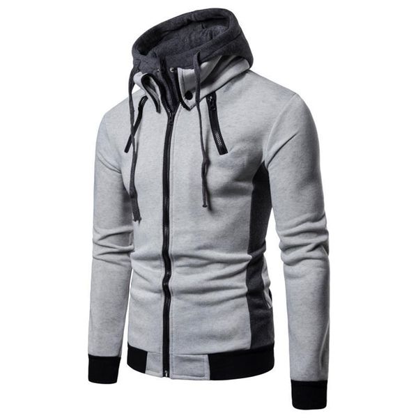 new men's hoodie casual solid long sleeve mens turtleneck hoodies slim zipper hooded cardigan sweatshirt male hoody sweat lj201222, Black
new men's hoodie casual solid long sleeve mens turtleneck hoodies slim zipper hooded cardigan sweatshirt male hoody sweat lj201222, Black