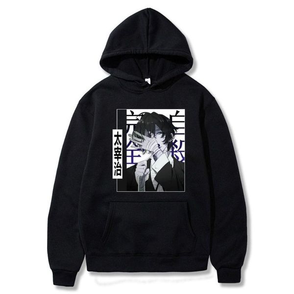 men's hoodies & sweatshirts japanese anime bungou stray dogs print sweatshirt super cool dazai osamu hoodie male fashionable loose hood, Black
men's hoodies & sweatshirts japanese anime bungou stray dogs print sweatshirt super cool dazai osamu hoodie male fashionable loose hood, Black