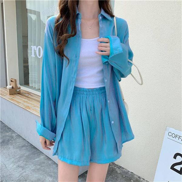 women's tracksuits alien kitty pearly-luster casual all match loose summer shirts+ 2021 stylish elastic-waist shorts two pieces sets su, Gray
women's tracksuits alien kitty pearly-luster casual all match loose summer shirts+ 2021 stylish elastic-waist shorts two pieces sets su, Gray