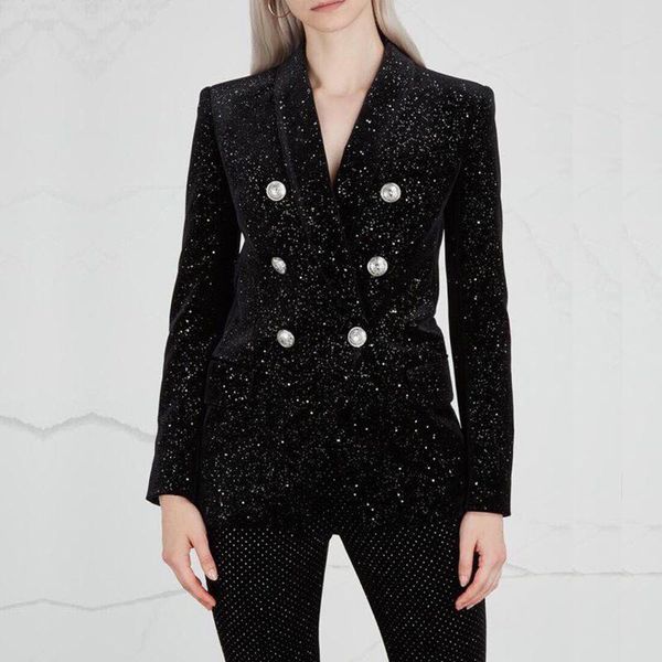 women's suits & blazers heavy industry diamond star sequin velvet suit female 2021 winter casual slim double-breasted jacket handsome, White;black
women's suits & blazers heavy industry diamond star sequin velvet suit female 2021 winter casual slim double-breasted jacket handsome, White;black