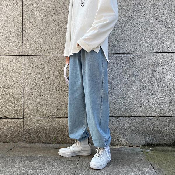 men's jeans men's straight loose mens high street oversize casual denim trousers harajuku men hip hop jean pants, Blue
men's jeans men's straight loose mens high street oversize casual denim trousers harajuku men hip hop jean pants, Blue