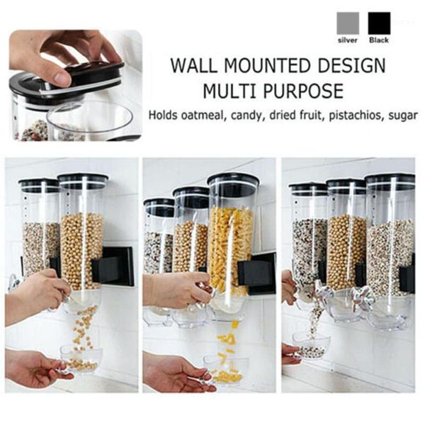 storage bottles & jars drop wall mounted dry food cereal dispenser snack grain plastic container kitchen
storage bottles & jars drop wall mounted dry food cereal dispenser snack grain plastic container kitchen