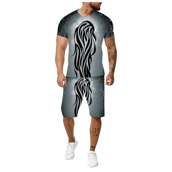 men's tracksuits short sets 2021 fashion sleeve 3d printed streetwear breathable elastic waist comfort, Gray
men's tracksuits short sets 2021 fashion sleeve 3d printed streetwear breathable elastic waist comfort, Gray