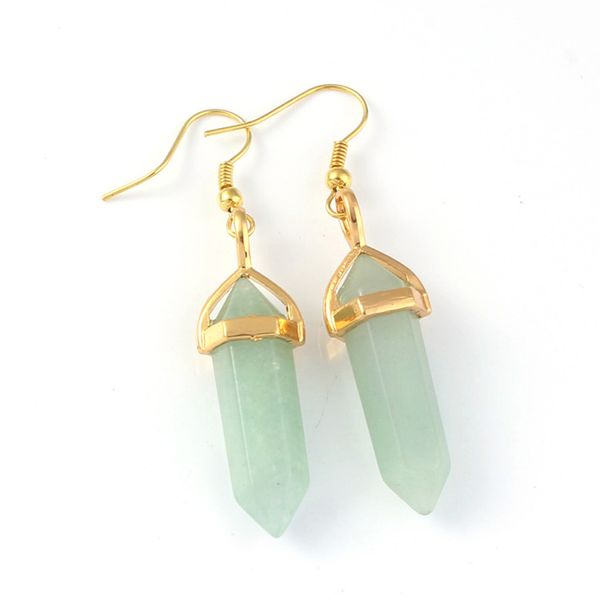 natural stone charms earrings bullet hexagonal pendulum dangle amethyst lapis quartz purple fluorite pink crystal earring women jewelry, Golden
natural stone charms earrings bullet hexagonal pendulum dangle amethyst lapis quartz purple fluorite pink crystal earring women jewelry, Golden
