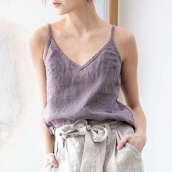 women's tanks & camis vintage cotton linen summer tank spaghetti strap sleeveless women basic camisole y19bsa0699pw, White
women's tanks & camis vintage cotton linen summer tank spaghetti strap sleeveless women basic camisole y19bsa0699pw, White