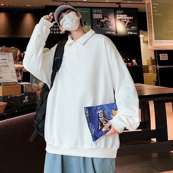 men's hoodies & sweatshirts turn down collar men solid long sleeve oversize japanese preppy style student fashion streetwear mens, Black
men's hoodies & sweatshirts turn down collar men solid long sleeve oversize japanese preppy style student fashion streetwear mens, Black