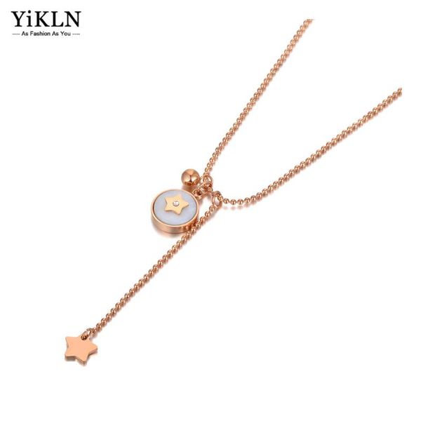 pendant necklaces yikln original design stainless steel white shell round charm choker necklace for women bohemia star yn20237, Silver
pendant necklaces yikln original design stainless steel white shell round charm choker necklace for women bohemia star yn20237, Silver