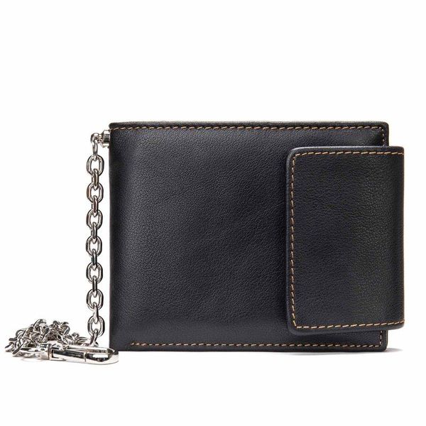 men's genuine leather short wallet iron chain card bag buckle coin purse retro wallet rfid anti-theft brush, Red;black
men's genuine leather short wallet iron chain card bag buckle coin purse retro wallet rfid anti-theft brush, Red;black