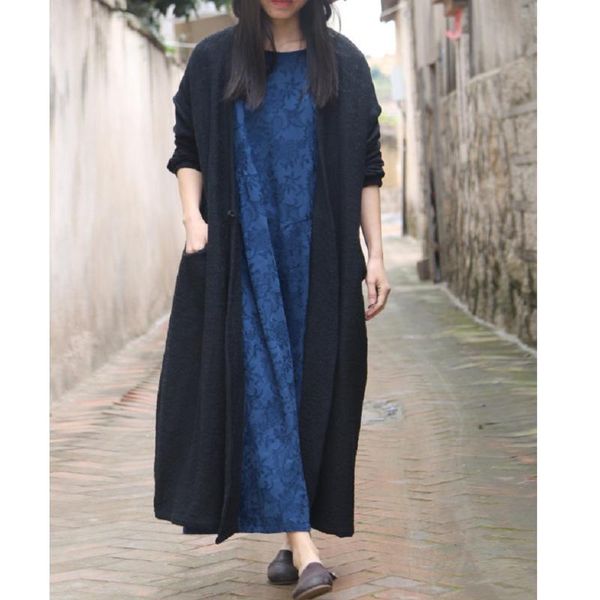 women's trench coats cotton linen clothing autumn winter loose chinese style literary coat casual dresses clothes, Tan;black
women's trench coats cotton linen clothing autumn winter loose chinese style literary coat casual dresses clothes, Tan;black