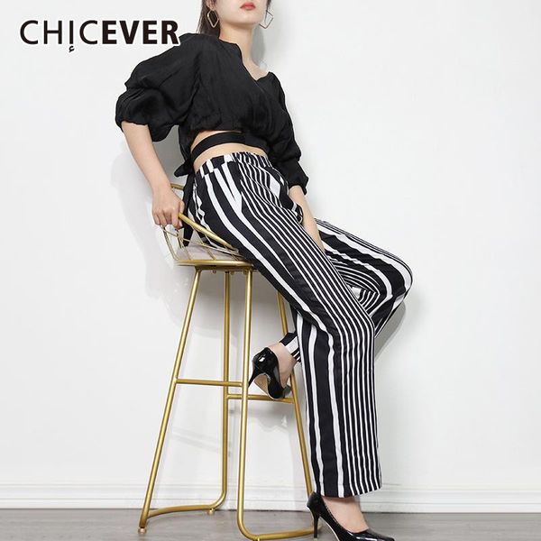 women's pants & capris chicever casual straight striped for women high waist hit color loose wide leg trouser female fashion clothing 2, Black;white
women's pants & capris chicever casual straight striped for women high waist hit color loose wide leg trouser female fashion clothing 2, Black;white