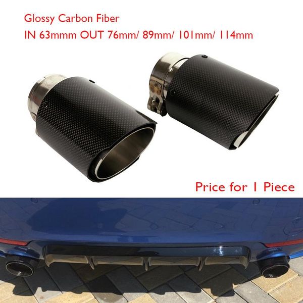 motorcycle exhaust system 63mm 2.5" universal glossy straight edge car tip pipe muffler carbon fiber for styling accessories
motorcycle exhaust system 63mm 2.5" universal glossy straight edge car tip pipe muffler carbon fiber for styling accessories