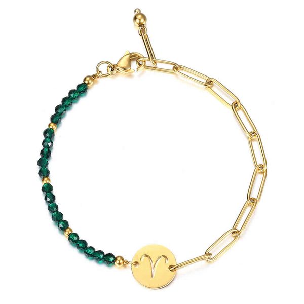 zodiac sign constellation charm bracelet for women gold stainless steel rolo box chain green faceted beads bracelets ladie db293, Golden;silver
zodiac sign constellation charm bracelet for women gold stainless steel rolo box chain green faceted beads bracelets ladie db293, Golden;silver