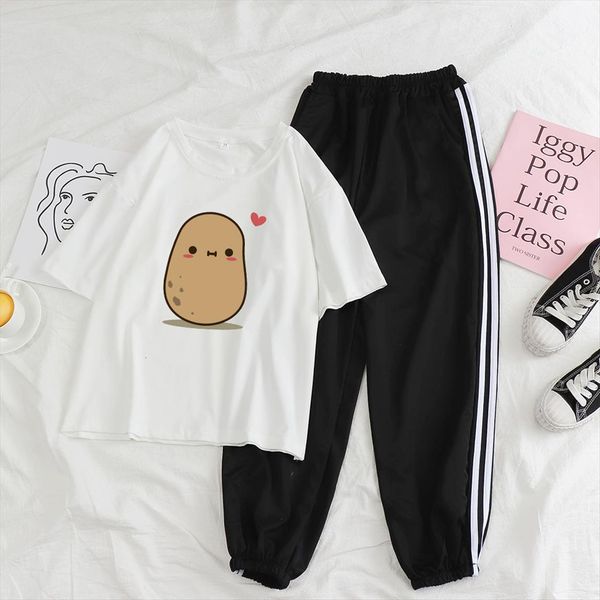 sets summer suit striped womens pants trousers sweatpants baggy love potatoes graphic crop pant suits, White
sets summer suit striped womens pants trousers sweatpants baggy love potatoes graphic crop pant suits, White