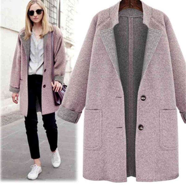 women's trench coats female fashion wool mixtures casual elegant jacket loose pink female korean cashmere plus size 4xl outerwear nt8p, Tan;black
women's trench coats female fashion wool mixtures casual elegant jacket loose pink female korean cashmere plus size 4xl outerwear nt8p, Tan;black